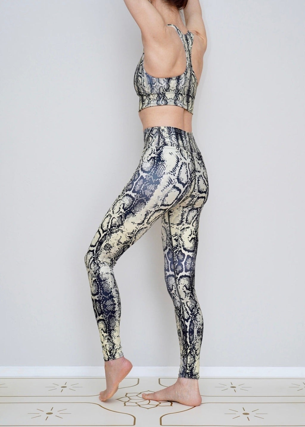 Snake print leggings Gold and black high waist