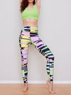 Acid Green Leggings Geo Pop Art | peace-lover