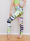 Acid Green Leggings Geo Pop Art | peace-lover