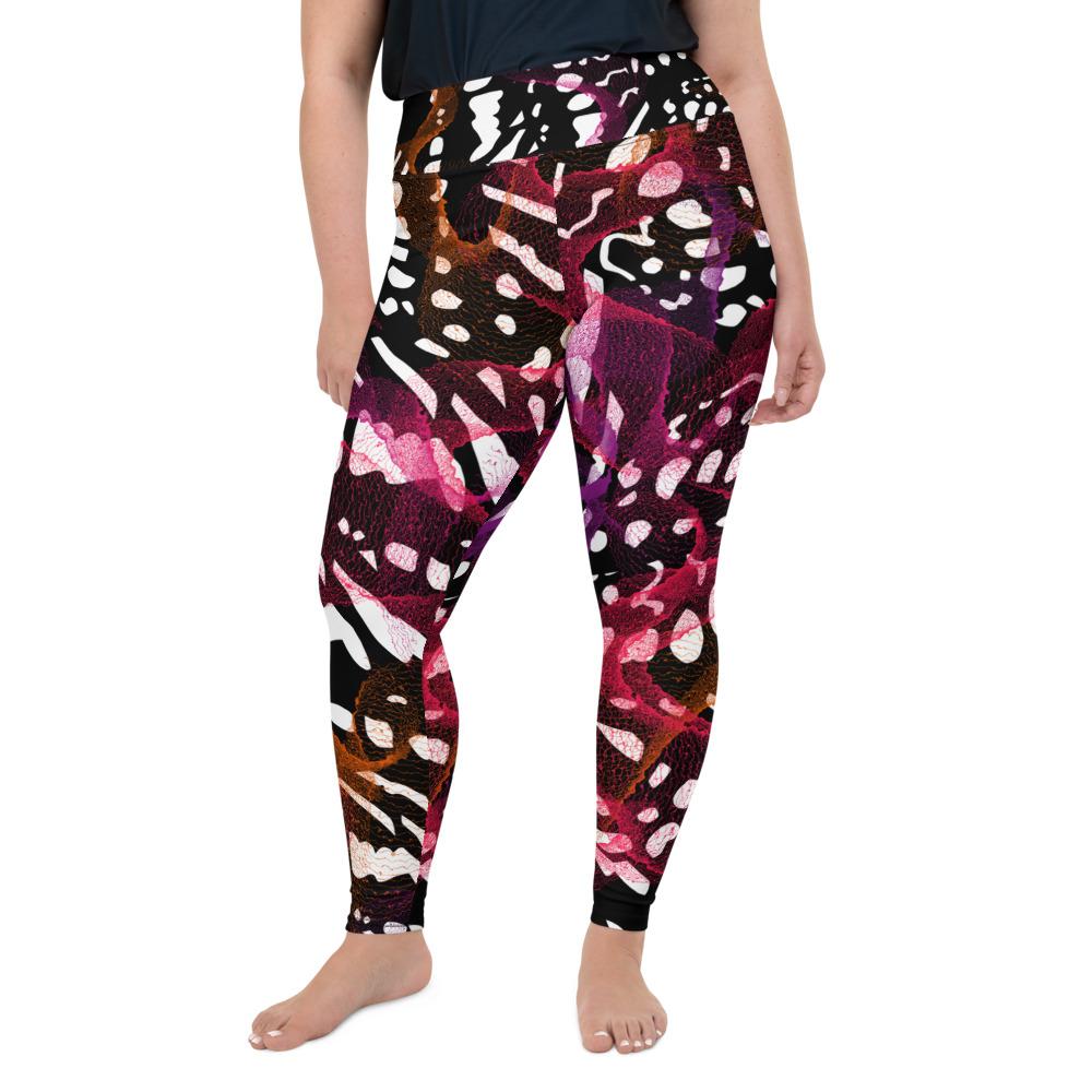 All-Over Print Plus Size Leggings - Sunset