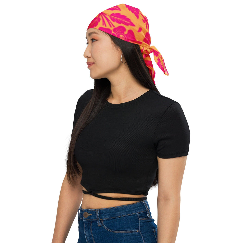 Bandana Orange and pink floral | peace-lover