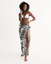 Bikini black and white Floral Antique with matching sarong | peace-lover