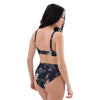 Black Floral high-waisted bikini | peace-lover