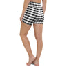 Black Gingham Short Shorts