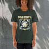 Black graphic t-shirt women's "Dreamer" sun and moon | peace-lover