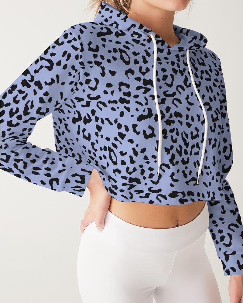 Cropped Hoodie Leopard in Lilac | peace-lover
