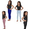 Girls Leggings Leopard Print - Sky Blue, Pink, Neon Blue and Black | peace-lover
