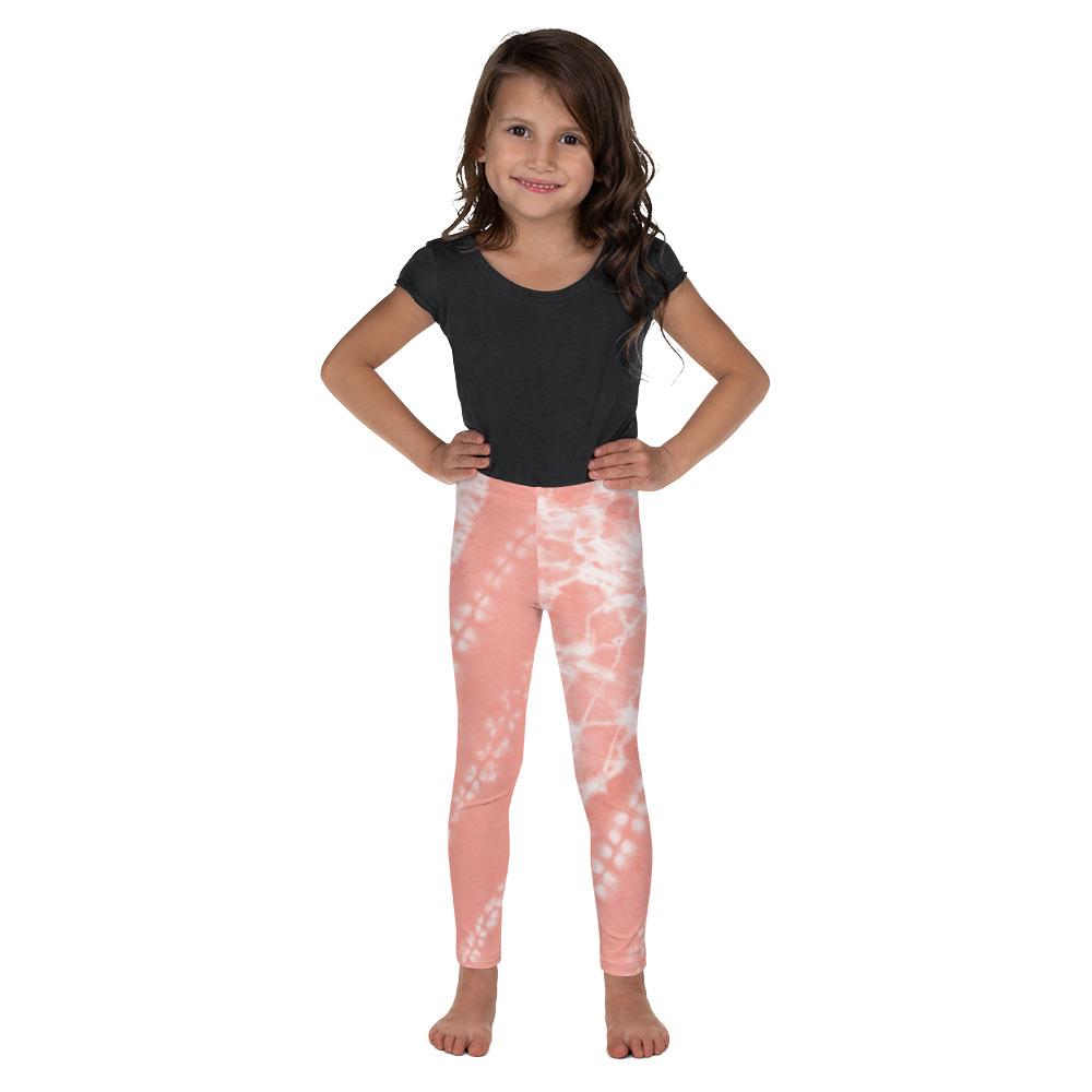 Girls Tie Dye Leggings - Coral | peace-lover