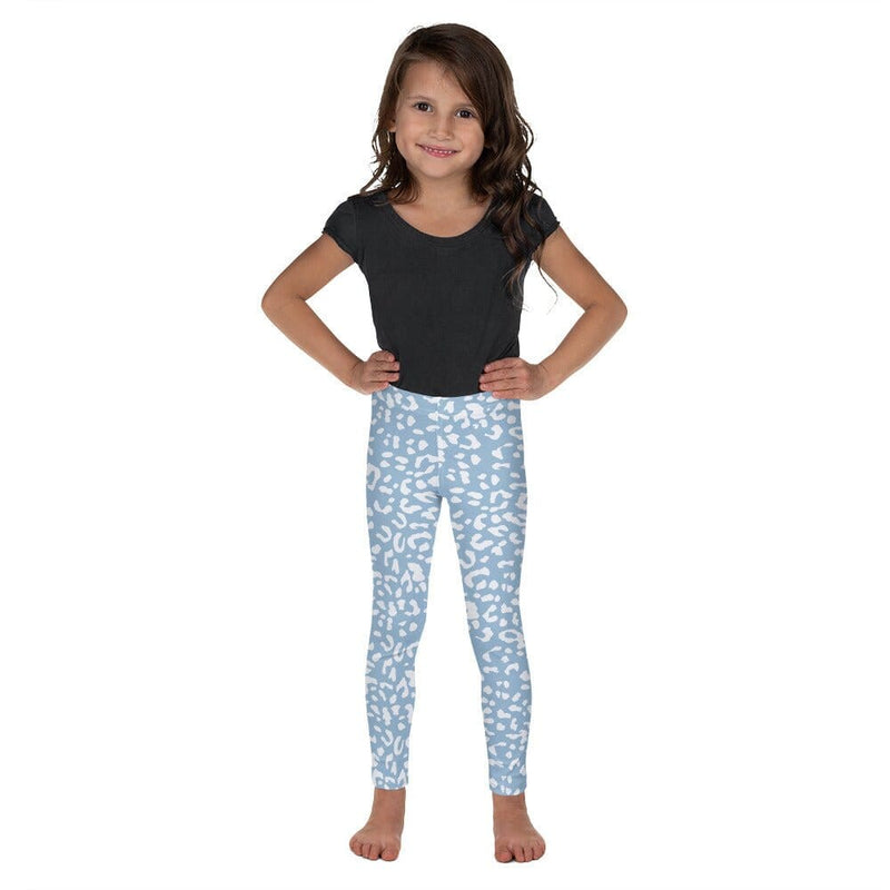 Girls Leggings Leopard Print - Sky Blue, Pink, Neon Blue and Black | peace-lover