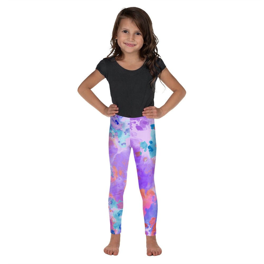 Kid's Stretchy Leggings Purple Pastel | peace-lover