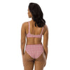 Matching family swimsuits checkered red gingham - available separately | peace-lover