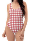 Matching family swimsuits checkered red gingham - available separately | peace-lover