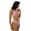 Matching family swimsuits checkered red gingham - available separately | peace-lover