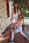 Mommy and me leggings  matching mother daughter pastel leggings- 2