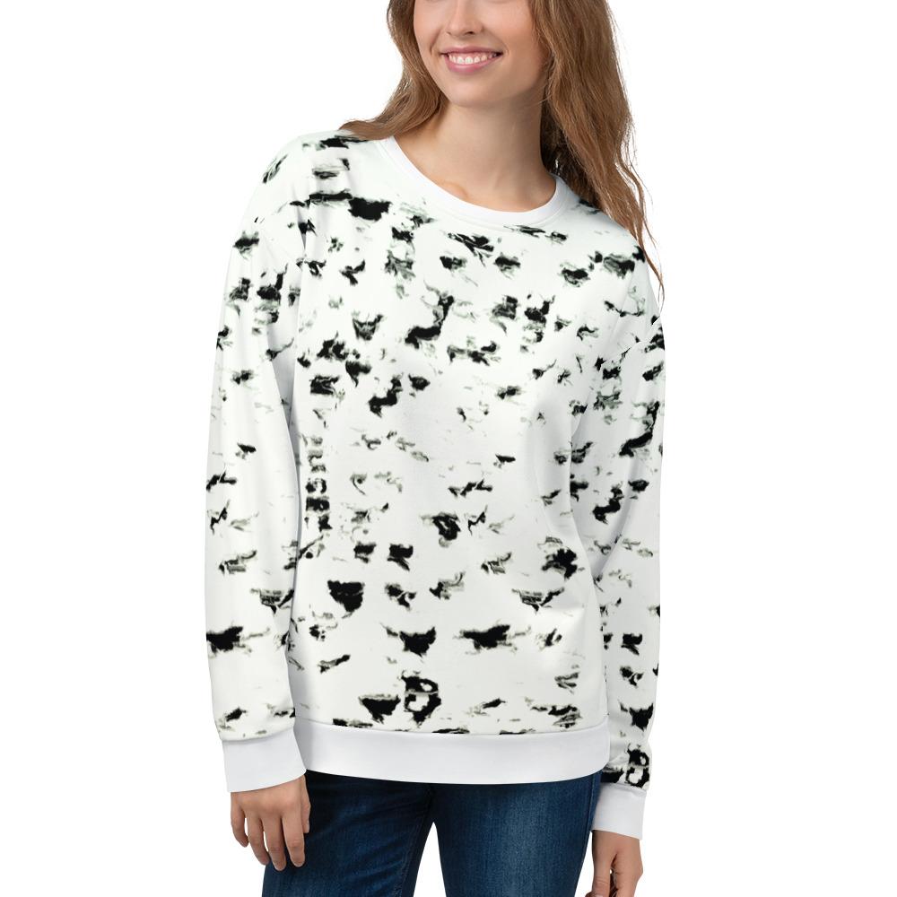 White Tie Dye Sweatshirt - Moonlight