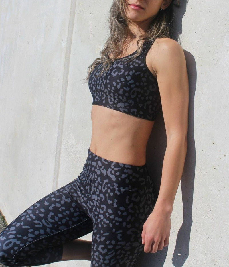 Black Leopard Sports bra - 7