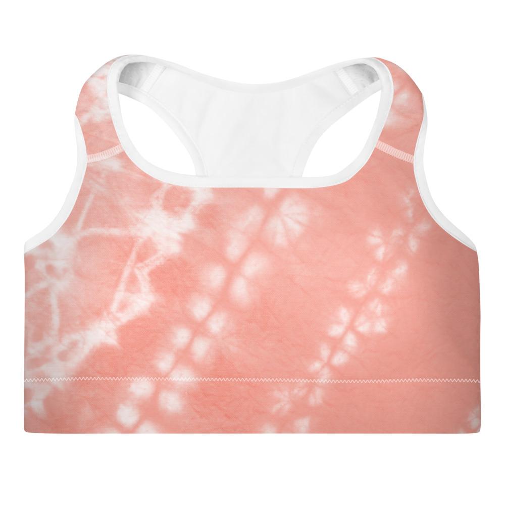 Salmon sports bra tie dye - 8
