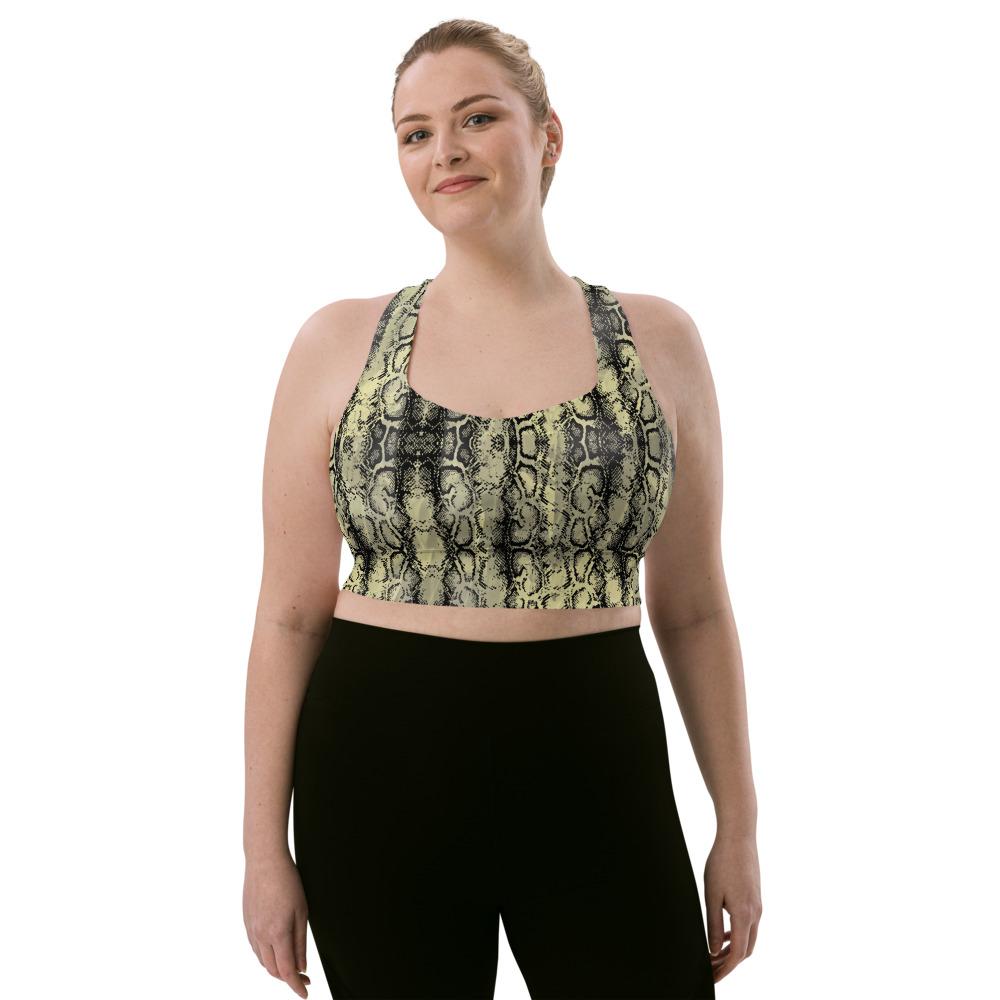 snake print sports bra gold viper  - 4